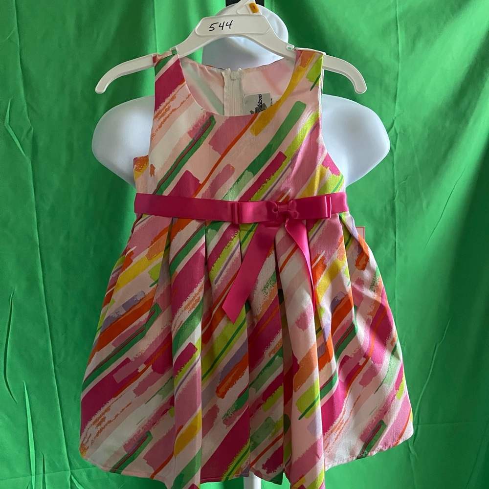 NWT little girls Rare Edition colorful summer dress